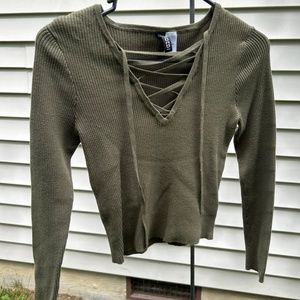 Green Divided Sweater